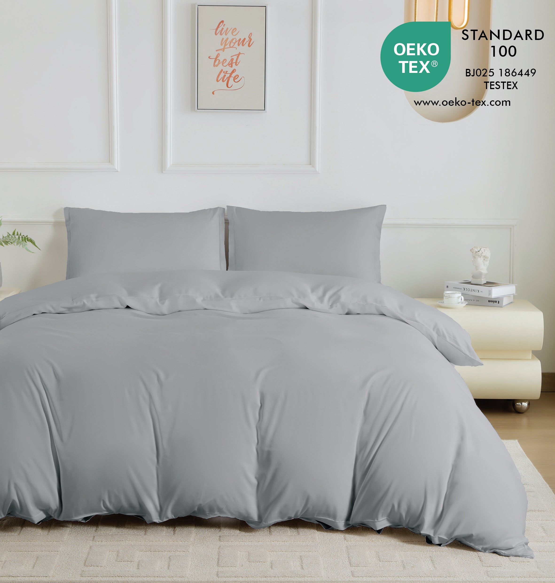 Bamboo Duvet Cover Silver