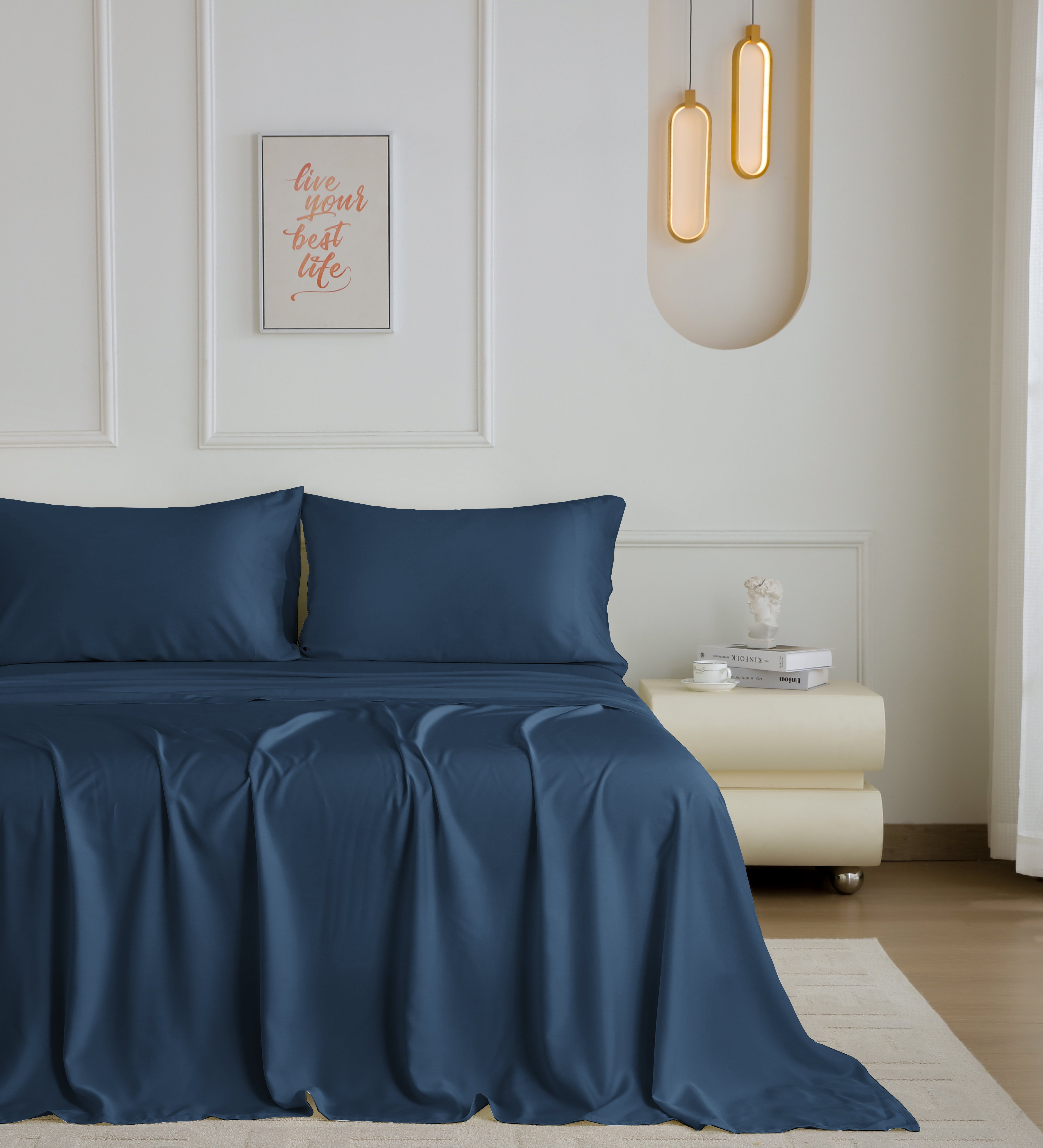 Bamboo Sheets Navy