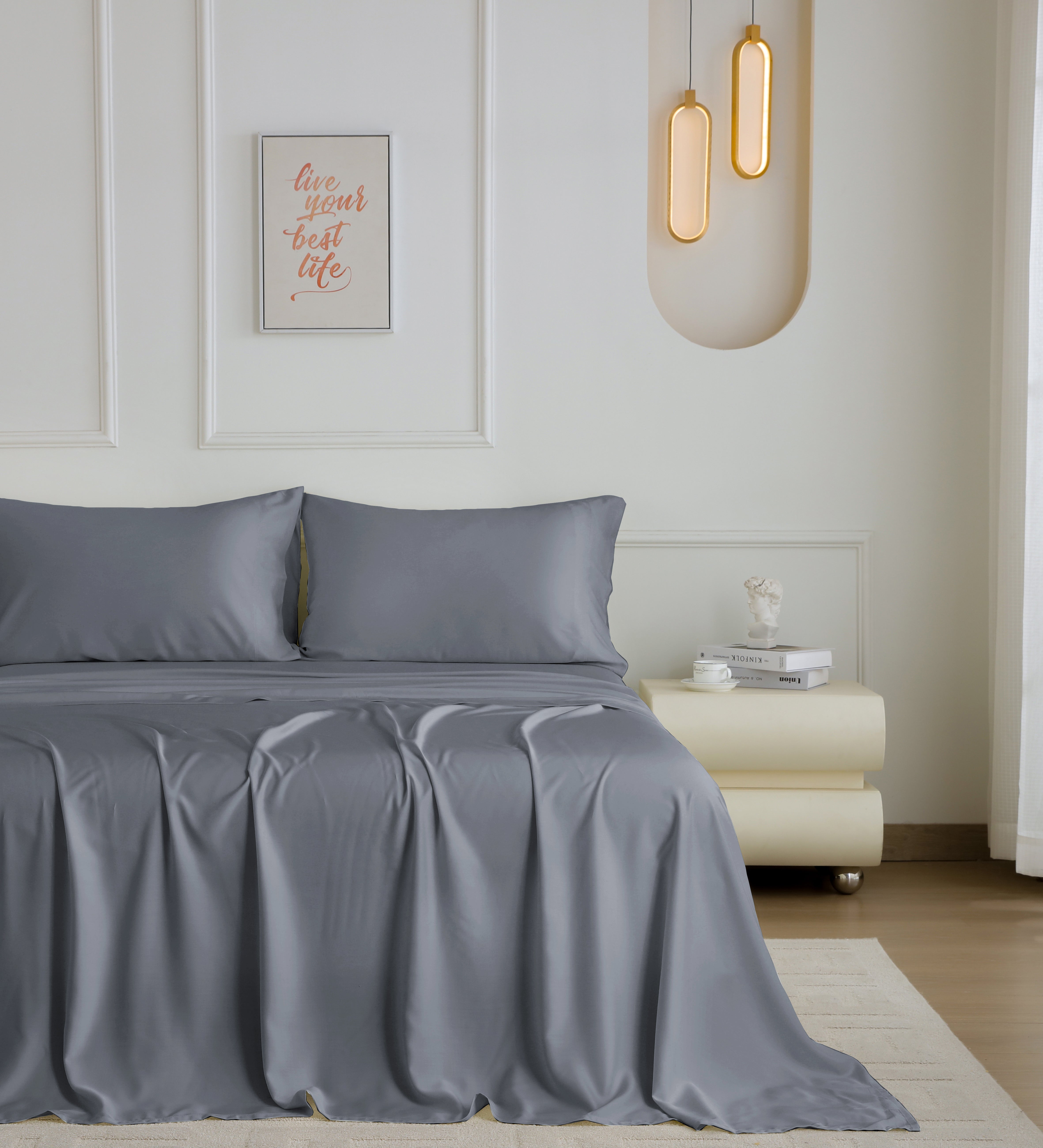 Bamboo Sheets Grey